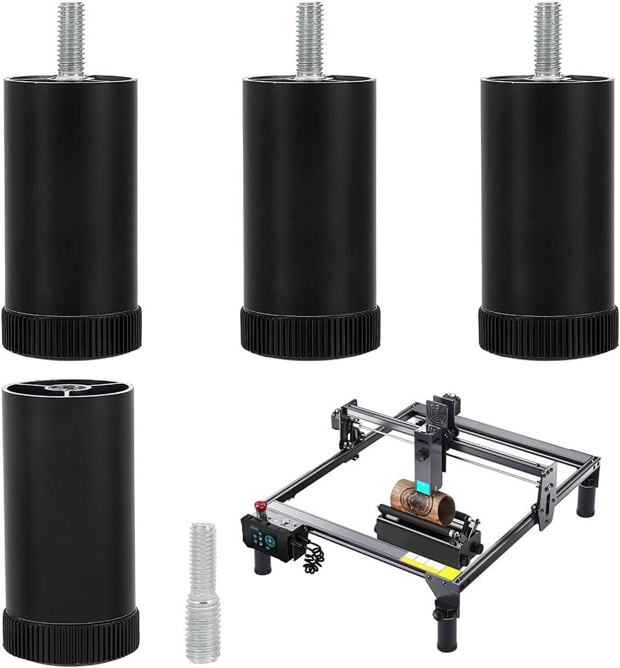 BENECREAT 4Pcs Laser Engraver Raiser, Laser Cutter and Engraver Machine, Laser Engraving Machine Riser for Most Laser Engraver, Increase 56.5mm (2.2 inch)
