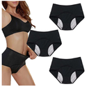 Duares Leakproof Underwear Incontinence Underwear for Women, Duares ZeroLeak Underwear, Relivira Underwear (Black*2,Large)