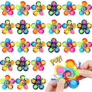 Gigilli 24 Pack Party Favors Fidget Spinners for Kids 4-8-12, Halloween Goodie Bags Stuffers for Kids 3-5, ADHD Pop Mini Fidget Toys Bulk Treasure Box Toys for Classroom Prizes, Adult Anxiety Toys