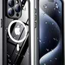 Temdan Magnetic for iPhone 15 Pro Case Waterproof,Built-in Screen Protector[IP68 Underwater][Upgrade Military Dropproof][Compatible with MagSafe] Full Body Shockproof for Phone Case 6.1'' - Black