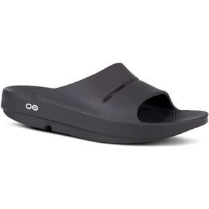 OOFOS OOahh Recovery Slide Sandals For Men & Women (Matte Black, US Footwear Size System, Adult, Women, Numeric, Medium, 10)