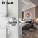 1 Side Keyed Deadbolt Lock,Single Cylinder Dead Bolt, Satin Nickel Round Exterior Keyed Front Entry Inside Door Deadbolt
