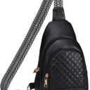 Crossbody Bags for Women Anti Theft Small Sling Handbag with Zipper Lock Vegan Leather RFID Blocking Chest Pure