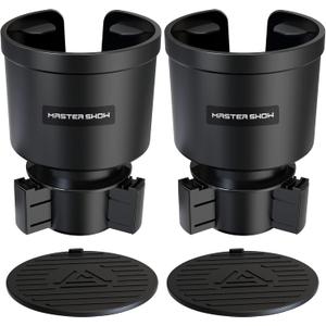 Upgraded Universal Car Cup Holder Expander for 3.4"-4" Bottles - Adjustable Base Fits Most Vehicles, SUVs & Trucks - Heavy Duty Adapter for Oversized Tumblers & Mugs