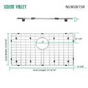 Serene Valley 27-9/16" x 14-9/16" Sink Protector, Rear Drain with Corner Radius 3/16", Sink Grid NLW2815R