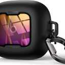 SURITCH for Beats Powerbeats Pro 2 Case Cover, Magnetic Locking Cases for Beats Powerbeats Pro 2 2025, Shockproof Bumper Protective Covers with Carabiner & Keyring & Cleaner Kit, Iridescent Sparkle