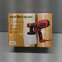 HVLP Paint Sprayer, Electric Spray Paint Gun, 3 Modes & 4 Barss Nozzles, with Cleaning & Blowing Joints, Variable Flow Control, for Doors, Fences, Furniture, Wall, Cabinet, Garden Chairs, etc. (Red)