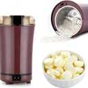 Multifunctional Electric Pill Crusher Grinder- Grind The Medicine and Vitamin Tablets of Different Sizes into Fine Powder-Mortar and Pestle,Elderly, Children or Pets (Purple)