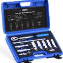 Orion Motor Tech 10pc 3/8 inch Drive Spark Plug Socket Set with 72 Tooth Click Torque Wrench, Magnetic Swivel Sockets, Universal Joint & Extension Bar, Cr-V Steel Magnetic Spark Plug Socket