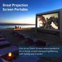 GYUEM 21FT Inflatable Projector Screen - Outdoor Movie Screen Blow Up for Movie Parties Backyard Outside with Air Blower and Carry Bag, Front and Rear Projection
