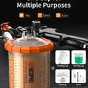Disposable Paint Cups, 30 Sets Cups and Liners 22 Ounces 650ml, Automotive Paint Mixing Cup with Filters Lids (30)
