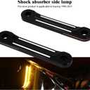 Motorcycle Front Flush Fork Turn Signals Brackets Shock absorber LED Side Lamp For Harley Touring Street Glide Road King 1998-2024 (Color: Black&White)