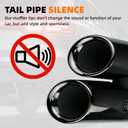 2PCS Exhaust Pipe Tail Throat Muffler Compatible with 2019-2025 Porsche Macan 2.0T,Stainless Steel Dual Exhaust Outlet Tail Throat Replacement Accessory
