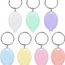 7 Pcs LED Keychain Flashlight Mini Keychain Light Bright Tiny Flashlight Small Portable Flashlight Battery Powered with Key Ring for Outdoor Activities And Emergency Lighting, 7 Light Colors of Shells