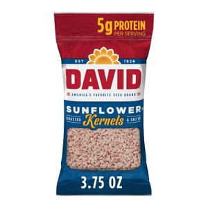 DAVID Sunflower Kernels, Original Flavor, 3.75 oz. (Pack of 12) BBD 07/18/2026