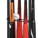 Baseball Bat Holder Stand, 8 Bats 5 Balls Softball Bat Display Free Standing, Black