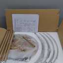 Gold Chandeliers for Dining Room, 4-Light Glass Drum Chandelier Foyer Lighting Fixtures Modern Kitchen Island Pendant Light Over Table for Entryway Hallway Laundry Room Bedroom Bathroom