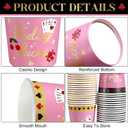 100 Count Casino Party Paper Cups for Las Vegas Themed Party Supplies 9 oz Lucky in Love Bachelorette Disposable Hot/cold Beverage Drinking Cups for Christmas Birthday Bachelorette Decoration