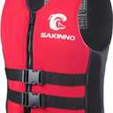 Water Kayaking Jacket for Adults and Kids, Buoyancy Swimsuit Boating Fishing Waistcoat Zipper Closure, Unisex Outdoor Water Sports Vests, Large