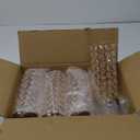 Dandat 8 Pcs Crystal Flower Vase for Wedding Table Centerpieces 7.87 in Crystal Pillar Candle Holder Metal Cylinder Flower Vase Stand for Wedding Decor Gifts Arrangement Event(Gold)