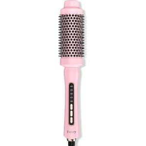 Farery 1.75 Inch Thermal Brush, Heated Round Brush for Blowout Look on Medium Length Hair, Ceramic Barrel Styling Brush, 5 Heat Settings, Anti-Scald Cool Tip, Auto Shut-Off, Dual Voltage Travel, Pink