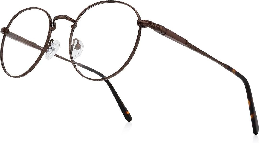 Round Reading Glasses for Women Men Vintage Retro Blue Light Blocking Computer Readers, Magnification Strength: 2.75 x