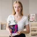 Urn for Ashes for Women & Men, Cremation Urns for Human Ashes Adult Female & Male, Funeral Decorative Urns for Burial, Hand Engraving, Purple Hummingbird Urn, Flower & Bird - Large Full Size