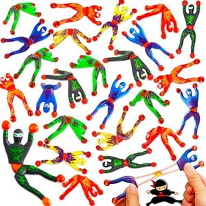 35PCS Sticky Wall Climbers, Climbing Man Sticky Toys Ninja Party Favors Fidget Sensory Toy Egg Fillers Goodie Bags Bulk Classroom Treasure Box Prizes Pinata Treat Easter Birthday Gift for Boy Girl