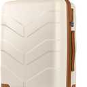 Hardside Carry On Luggage 22x14x9 Airline Approved with Spinner Wheels, Lightweight 20-inch Carry-On Suitcase for Men & Women, White