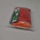 7PC Halloween Costume Set for Women, Brown Bob Wig, Red Skirt, Orange Top, Magnifying Glass, Socks, Glasses, Wig Cap L