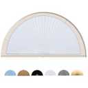 Jlong Arch Window Shade Half Circle Window Shade Paper Blinds for Windows Cordless Semicircular Blind No Drill Blinds for Windows Half-Round Shade Easy to Cut and Install for Home Living Room Bedroom  48"W x 24"H