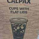CALPAX 16 OZ PET PLASTIC CUPS WITH LIDS, CLEAR DISPOSABLE COLD DRINK CUPS, (200 PACK)