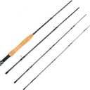 Fly Fishing Rod, 4 Pieces Portable, Carbon Fiber, Light Weight, Fast Action, 6'8" 2-3wt or 7'6" 3-4wt, for Freshwater Stream Travel