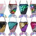 12 Pieces Mermaid Tail Coin Purse Mermaid Tail Sequin Crossbody Coin Wallet Bags for Kids Little Girls Mermaid Birthday Party Favors Goodie Bag Fillers Xmas Gifts