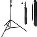 Heavy Duty Light Stand 9.5 Feet/2.8 Meters Adjustable Spring Cushioned Metal Photography Tripod Stand for Photo Studio Speedlight, Ring Light, Photographic Equipments Thickening Flash Stand (Aluminium Alloy-1 Pack, Black)