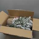 Gfilay 3ft Flocked Prelit Christmas Tree with 60 LED Lights & 8 Lighting Modes, Small Battery Powered Tabletop Xmas Tree for Indoor Holiday Dcor, Mini Artificial Snow Tree with Burlap Base