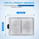 HiTauing 15 Packs PF-L Carbon Cartridges for PF20, PF30, PF40 and PF75 Power Filters