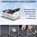 Coverado Car Seat Covers Full Set, Seat Covers for Cars, Car Seat Protector Waterproof, Leather Car Seat Cushion, Universal Interior Covers Seat Protectors for Most Cars Black
