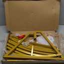 Wokceer Round Backdrop Stand 6.6FT Circle Balloon Arch Frame Circle Backdrop Stand Gold Round Arch for Wedding Birthday Party Bridal Shower Anniversary Event Ceremony Decoration