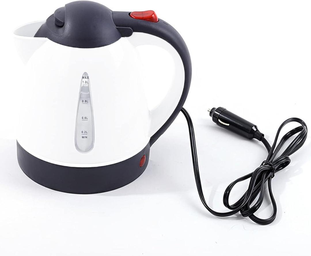 CYDZSW Boiling Hot Water Car Kettle Electric Automatic Shut Off,Portable Water Heater Boiler Stainless Steel Kettle Electric,Travel Coffee Tea Pot Electric Kettles,12v DC Cigarette Lighter,1000ml