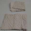 Pack of 2 Soft Fluffy Faux Fur Cushion Covers 45 x 45 Beige Embroidered Boho Decorative Throw Pillow Cases Plush Velvet Cushion Cover 18x18 Sofa Cushions for Living Room Farmhouse