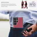 ASAPDOS for Samsung Galaxy A36/A56 5G Case with Card Holder,PU Leather Shockproof Flip Case with RFID Blocking Card Holder and Kickstand for Men Women Red