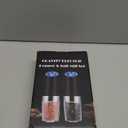 XinXu Gravity Electric Pepper and Salt Grinder Set, Adjustable Coarseness, Battery Powered with LED Light, One Hand Automatic Operation, Black -2 Pack