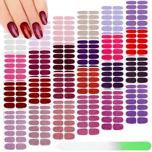 Maitys 336 Pieces 24 Sheets Full Wrap Nail Polish Strips Stickers Self Adhesive Gel Nail Strips Art Decals with File for Women DIY Decorations(Stylish Style)