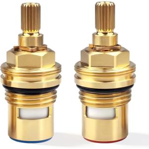 Brass Ceramic Faucet Cartridges, Replacement for 9.13145 &9.13146, FR9145&FR9146, Compatible with Perrin & Rowe Athenian, Franke Triflow, Carron Phoenix Tripure Kitchen Bathroom Shower Taps