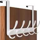 SKOLOO Over The Door Hook, Door Hanger Hooks for Hanging Clothes, Towels, Coats, Hats, Over The Door Towel Hook - White, Assembly Required (1 Pack)