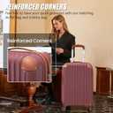 Cosbarn Carry On Luggage Sets 3 Piece, 20 Inch Luggage 22x14x9 Airline Approved with Wheels and TSA Lock, ABS Lightweight Hardshell Travel Suitcase Set with Duffel Bag Travel Bag for Men Women