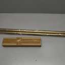 Warm Gold Corner Window Curtain Rods with Aluminum End Cap Finials and Brackets,1 Inch Diameter Bay Window Curtain Rods,2 Sided 36-72 Inch Adjustable Drapery Rod
