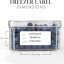 200 Meal Prep Freezer Food Labels - 2.75 x 1.25 Inch Freezer Tape Labels for Food Containers to Write On, Removable Easy Peel Off, Kitchen Pantry Storage Stickers, Oil Water Resistant