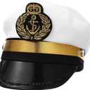 Pet Captains Hat White Sailor Hat for Cats Small Dogs Halloween Cosplay Costume Cap Doggy Navy Outfit Cosplay Apparel